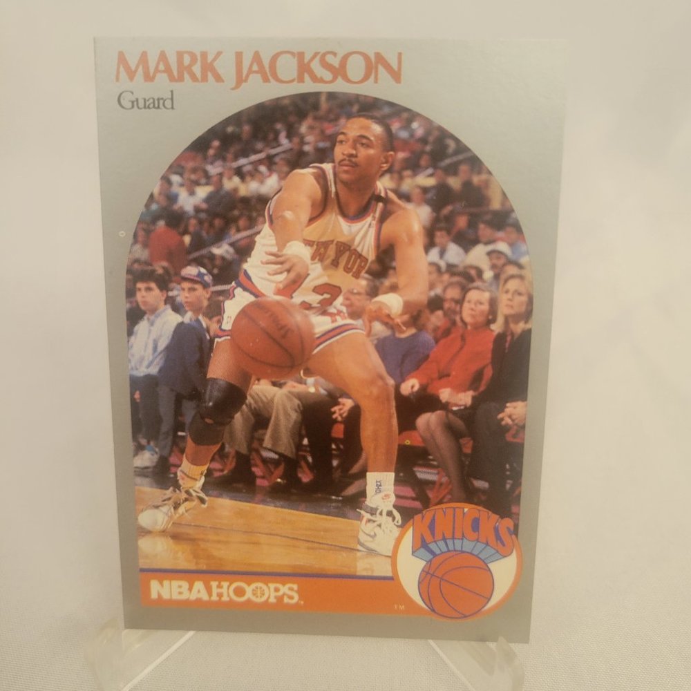 Mark Jackson 1990- 91 NBA Hoops With Mendez Brothers Background #205